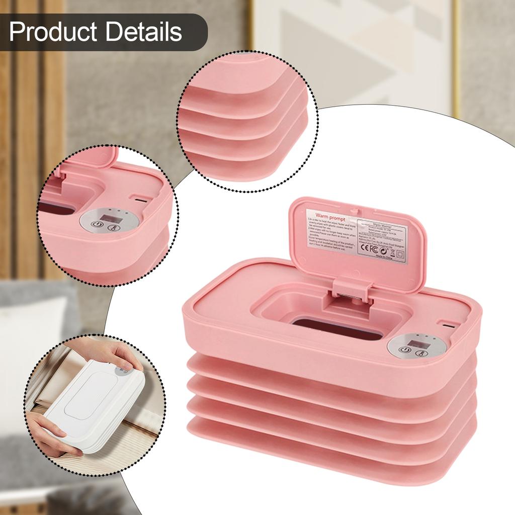 Våtservettvärmare Dispenser Bärbar USB Baby Våtservettmaskin med Konstant Temperatur Intelligent Värme för Bil Hem Sovrum