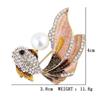 1Pc Crystal Rhinestones Goldfish Brooches Women Brooch Pin Clothes Accessories