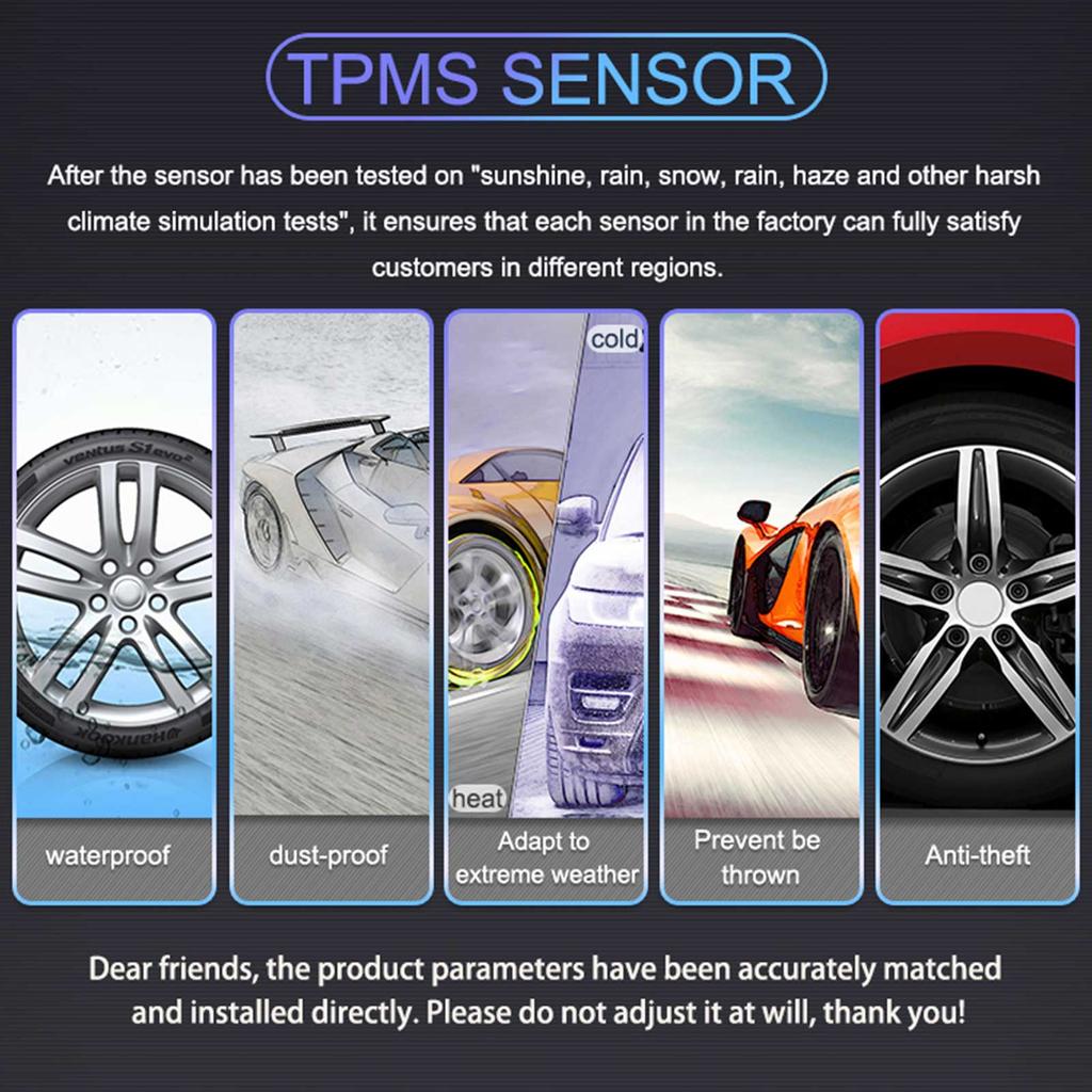 TPMS Car Tire Pressure Alarm Monitor System Solar Auto Security Alarm Systems External Sensor Tyre Pressure Temperature Warning