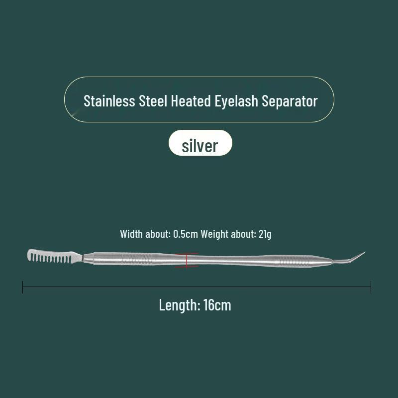 Dual-Headed Stainless Steel Eyelash & Eyebrow Tool: Comb, Curl, and Shape with Precision