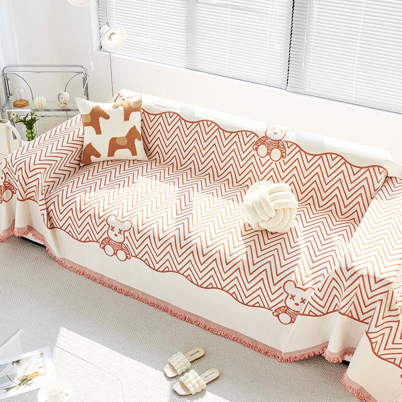 Chenille Anti-Scratching Sofa Towel Cartoon Simple Sofa Cover Cloth Advanced Sense All-Inclusive Universal Sofa Cover Universal