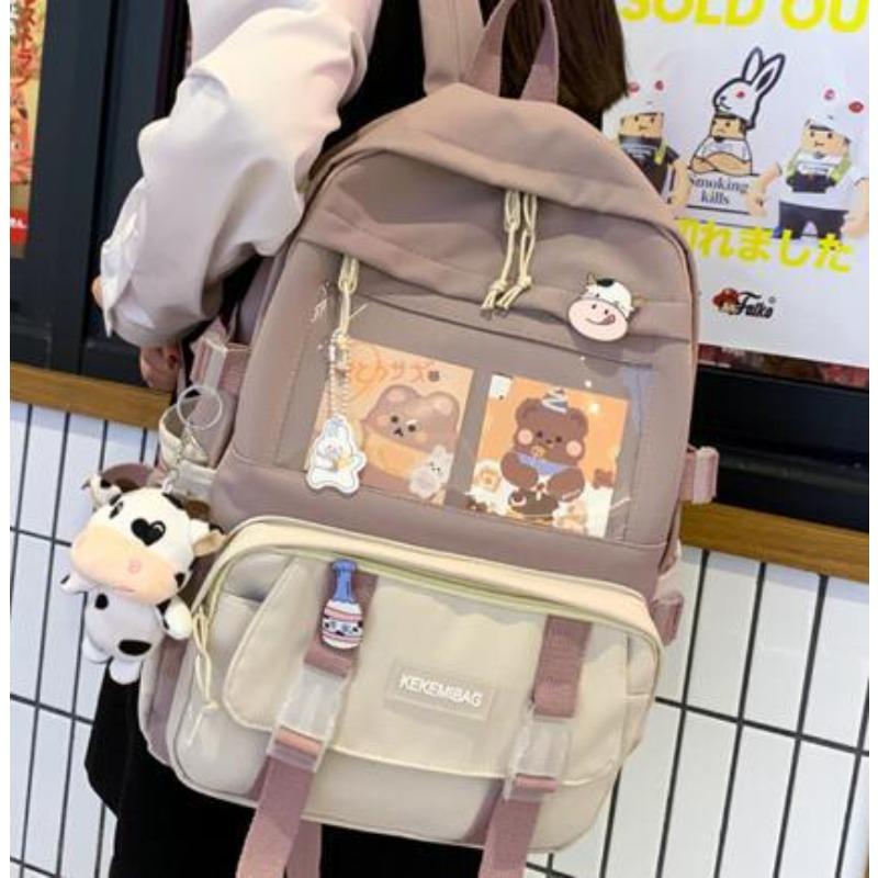 Little Fresh Sweet Backpack Summer Edition Middle and High School Student Backpack Campus Outdoor Travel Cute Backpack