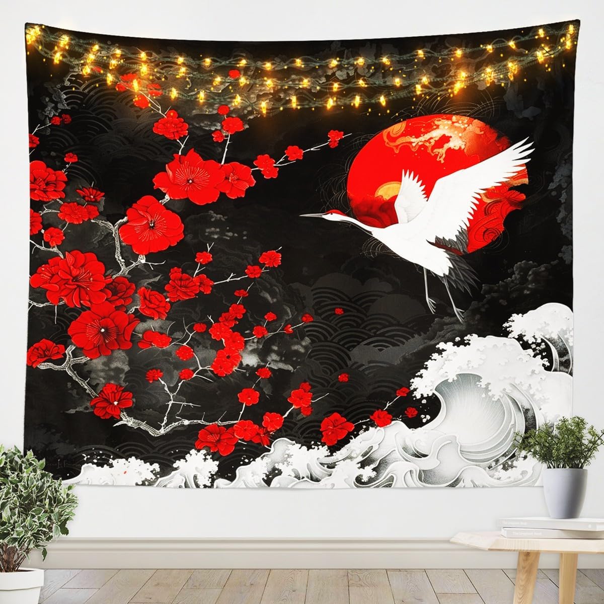 

Wild Wolf Kids TapestrySun Moon Dream Catcher Boho Wall TapestriesBoys Girls Room DecorWild Animal Hunting Adventure Rustic 74x94cm(29x37in)