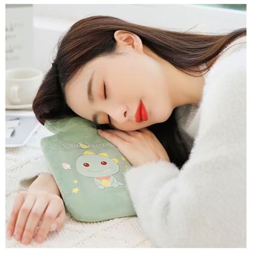 Godfun Hot Water Bottle, Fillable with Hot Water, No Electricity Required, Cute, Soft, Warm, Cold Weather Protection, Reusable, Eco-Friendly, Ideal Fo