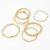 6Pcs/set Bohemia Handmade Geometric Ball Bead Chain Bracelet Vintage Stacked Ball Beaded Bracelet For Women Trend Party Zircon