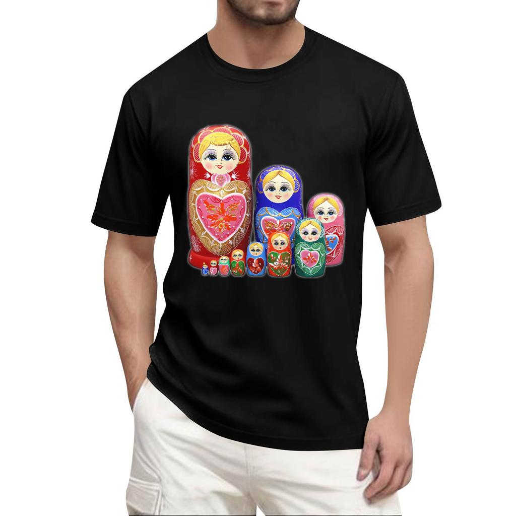 Men'S Fashionable T-Shirt, Street Casual Short Sleeved Clothing