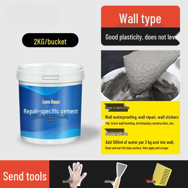 Quick-Drying Cement Floor Repair and Leak-Stop Filler for Home Use