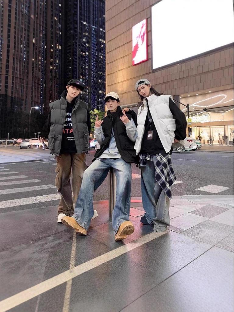 Unisex Winter Warm Down Vest: Sleeveless, Stand-up Collar, Casual Workwear Jacket