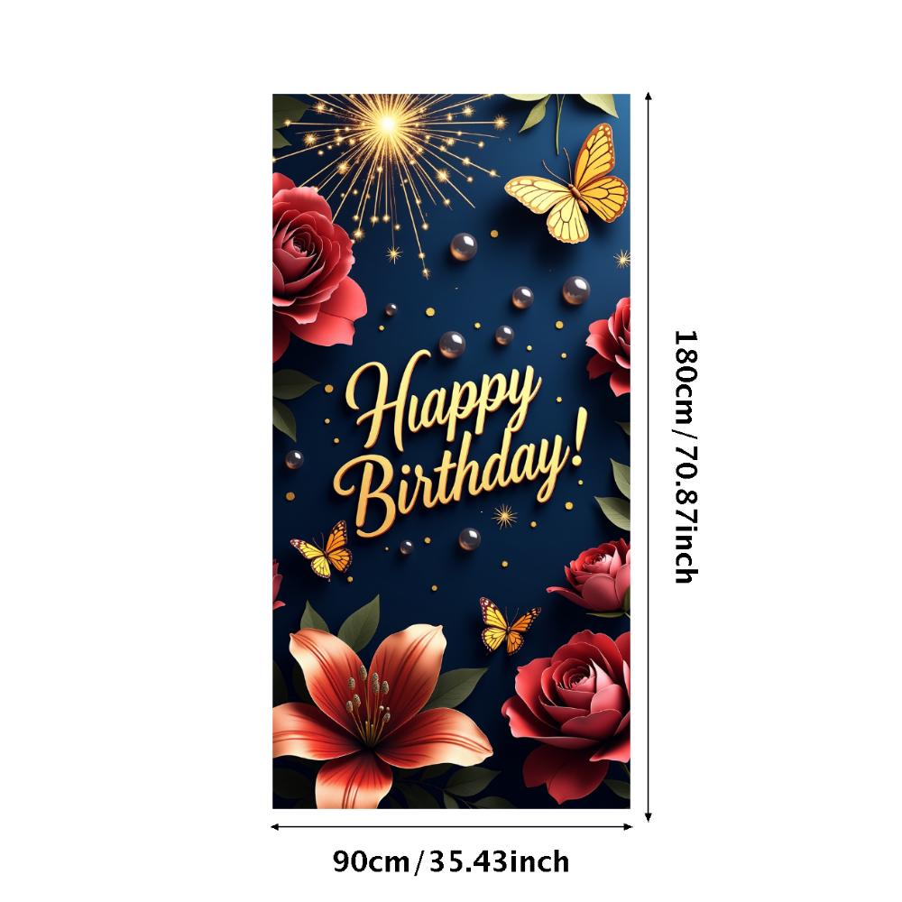 Printable Birthday Banner Birthday Supplies Party Backdrop For Home Decor Baby Shower Girl's Birthday