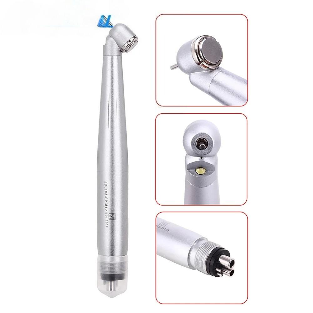 Dental 45 Degree LED High Speed Handpiece E-generator Integrated Self-illuminated Standard Head Push Button Single Water Spray