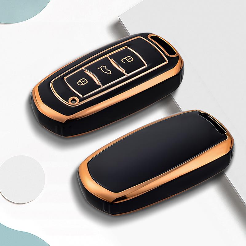 3 Buttons TPU Car Flip Key Case Cover Shell For Geely Atlas Boyue NL3 EX7 SUV GT GC9 Emgrand X7 Borui Auto Holder Accessories