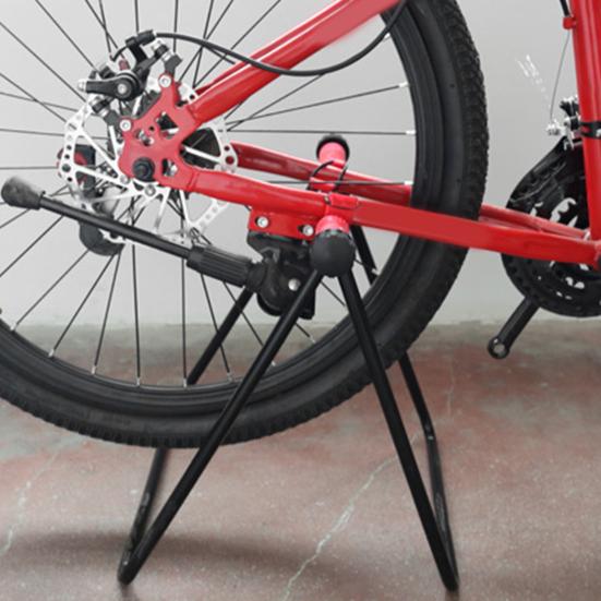 Bike Stand High Durability 360 Degree Rotating Aluminum Alloy Mountain Road Bike Triangle Vertical Foldable Stand Bike Supplies