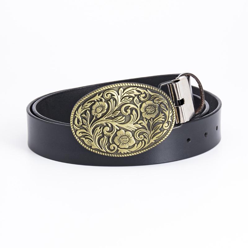 Lycoris Radiata Gentlemen's Leather Waistband - Whole Piece Cowhide Trousers Belt