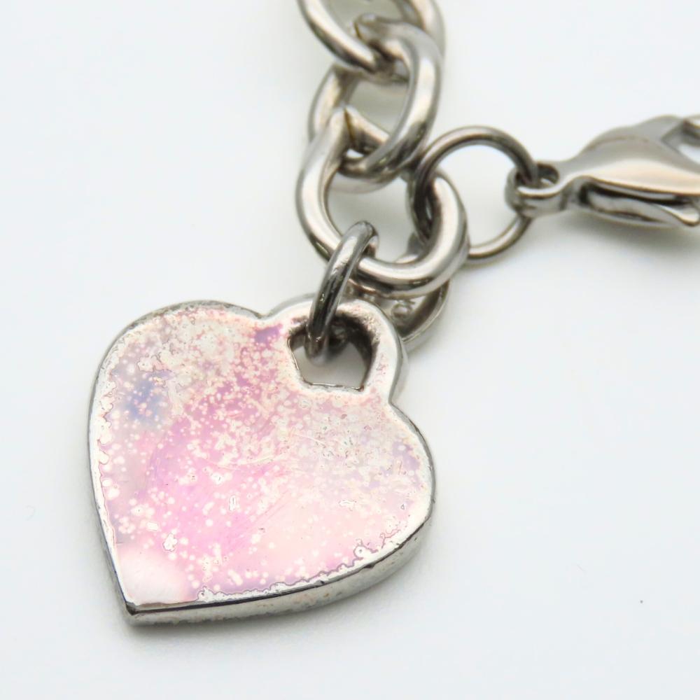 Used  bracelet MONET metal 18.4g Silver heart