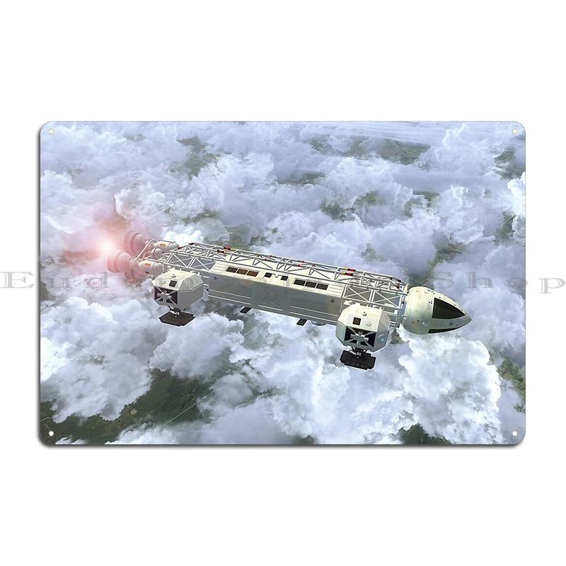Space Eagle Transporter Sketch Metal Plaque Printing Iron Mural Club Bar Customize Tin Sign Poster