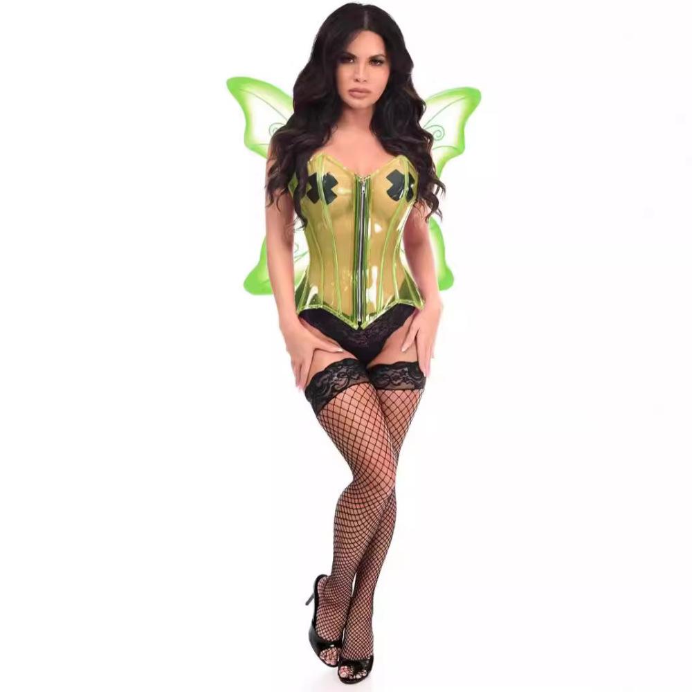 Parlak Peri Elven Elf Prenses Melek Kanatları Yansıtan Cadılar Bayramı Partisi Cosplay Kostümleri Kelebek Kanatları Giydirme Aksesuarları