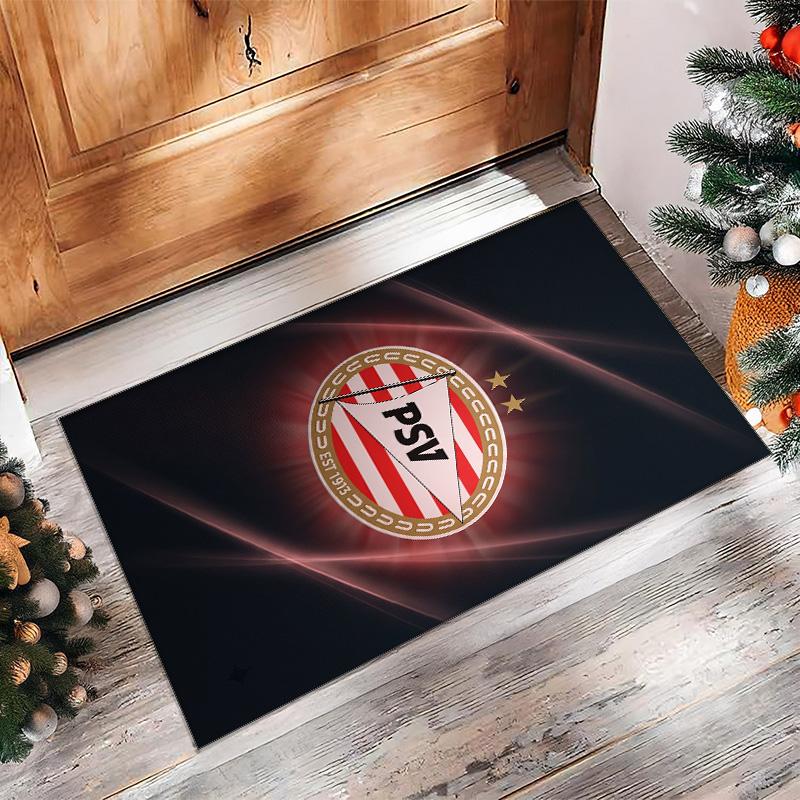 PSV Eindhoven FC Soccer Football Pattern Soft Area Rug Non Slip Indoor Floor Carpet Sports Decor Mat for Bedroom
