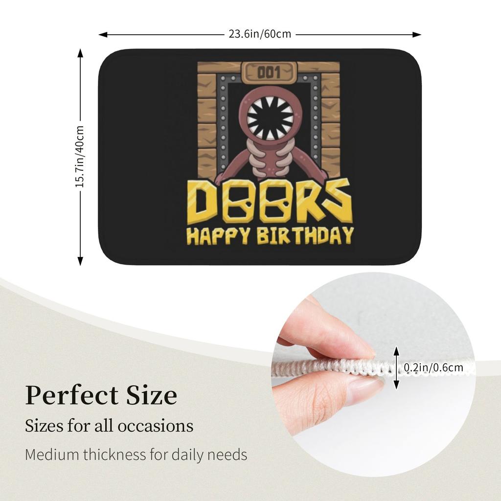 Custom ur,Doors Ambush Horror Game  Doormat Anti-Slip Entrance Kitchen Bathroom Floor Door Mats  Garage Rug Carpet Footpad
