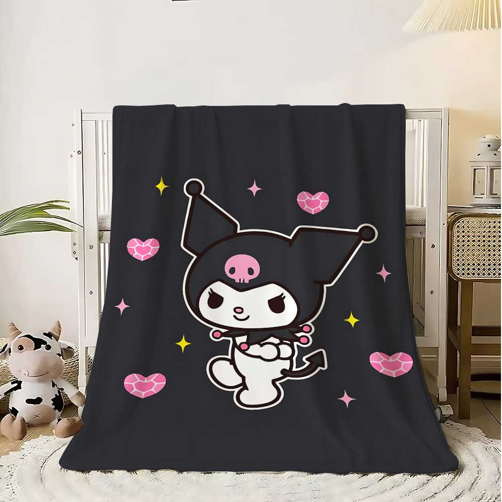 Kawaii Kuromis Blankets for Decorative Sofa Cover Blanket King Size Fluffy Plaid Luxury Bedding Home Interior Throw Knee Soft &
