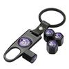 Car Tire Rim Valve Caps with Keychain Wheel Accessories for Subaru Forester XV Tribeca Outback Impreza Legacy STI WRX BRZ