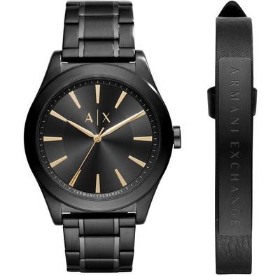 Watch Armani Exchange Leather Bracelet Gift Set AX7102