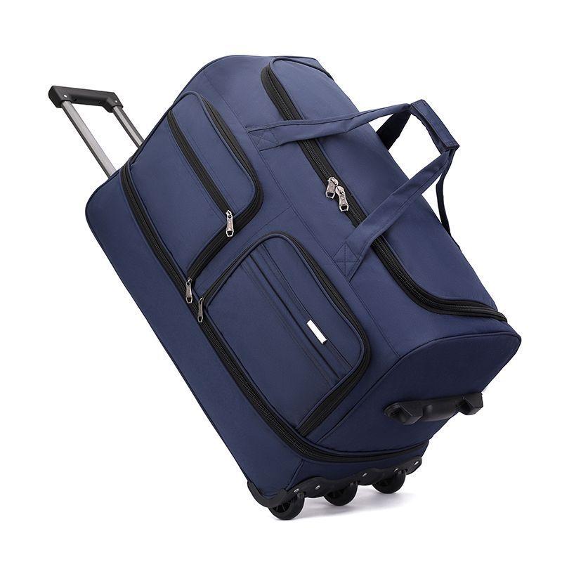 Schoolbag Large Capacity Tie Rod Bag Men and Women Portable Travel Foldable Moving Work Travel Luggage Waterproof