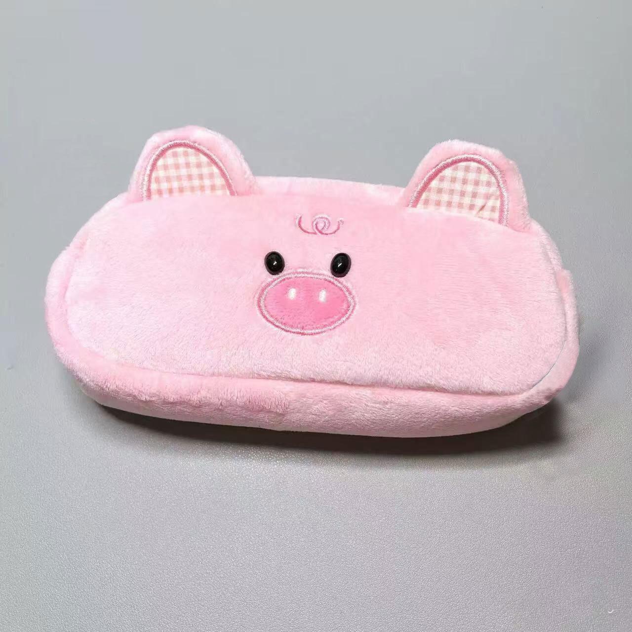 Милый плюшевый пенал в виде свинки большой вместимости для студентов