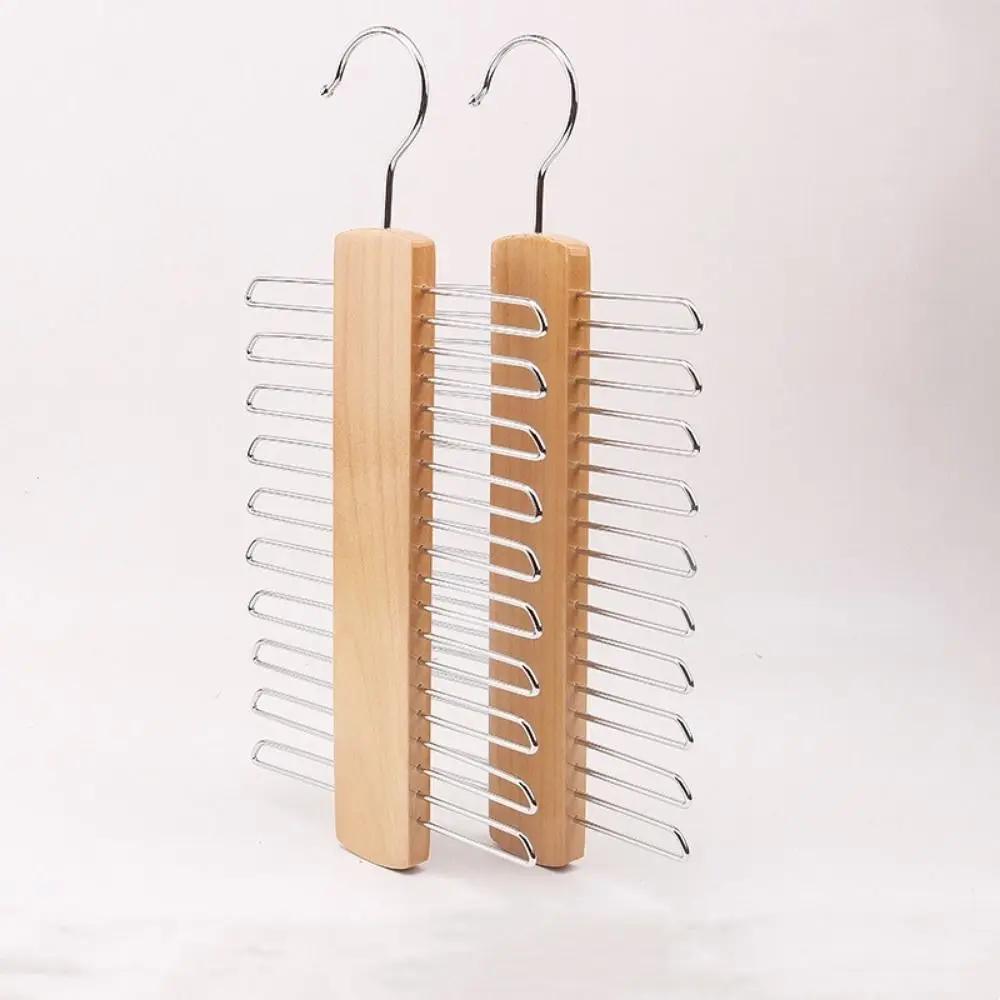 

Держатель для галстуков, вешалка, стойка, органайзер для шелковых шарфов и ремней, шкаф, деревянная подвесная стойка для хранения, держатель для хранения для гардероба, 20 перекладин