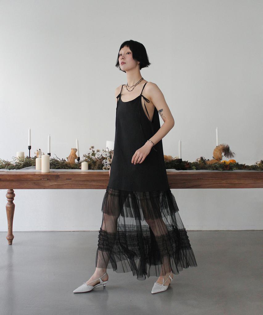 RUBATI Tulle Layered Maxi Dress_Black