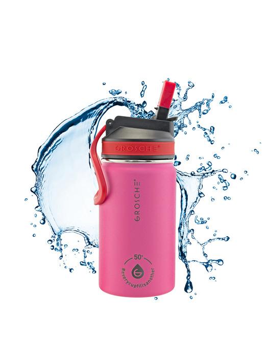 

GROSCHE Lilchil Tumbler 355ml Pink FREE