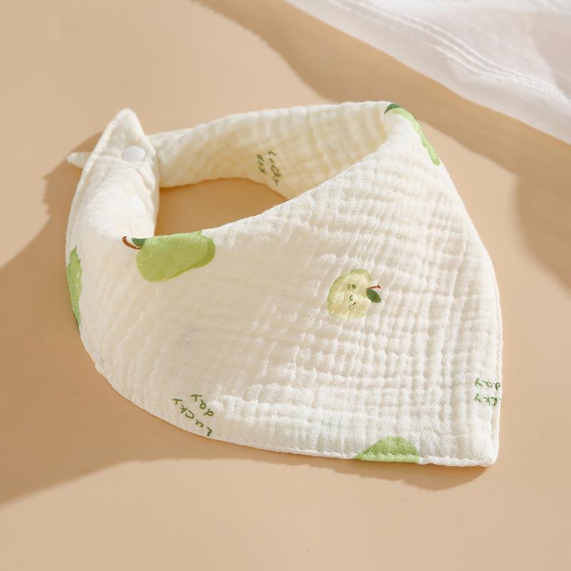 6-Layer Cotton Gauze Petal Baby Bib - 360° Newborn Anti-Spit-Up Towel for Summer