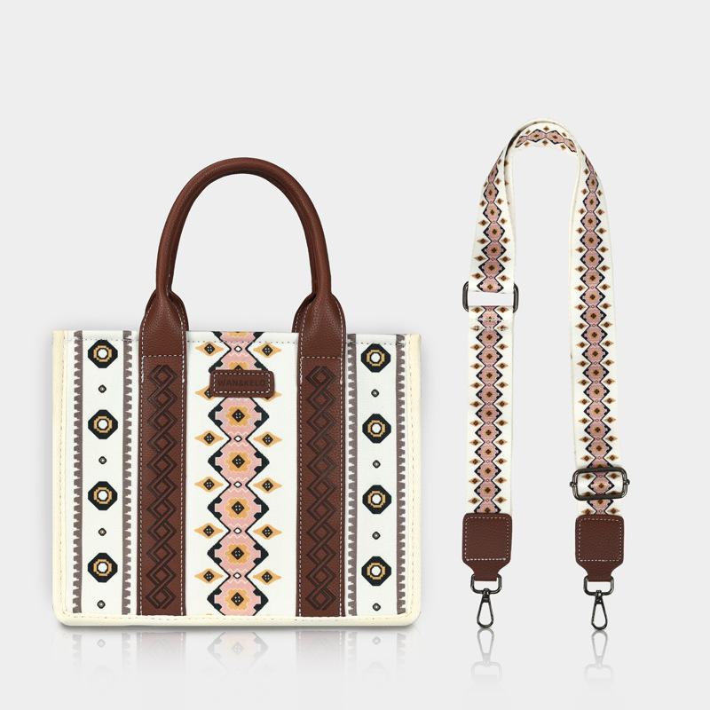 Vintage Ladies Large Capacity Tote Bags Purses Bohemian Casual Canvas Shoulder Bags Fashion Vacation Travel Handbags for Women