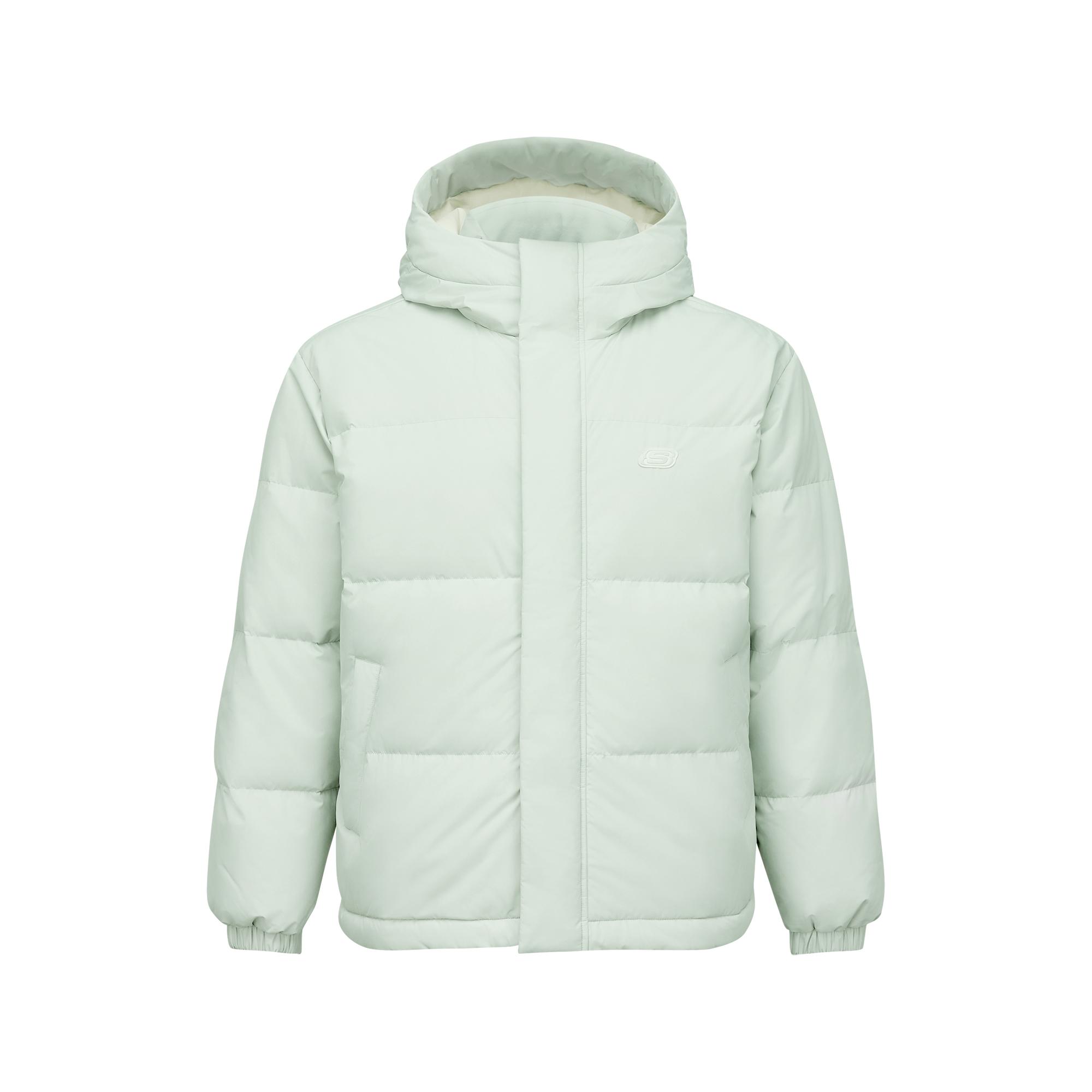 Skechers Sports Alliance Series Windproof Waterproof Oil-Repellent Teflon Three-Proof Warm Duck Down Hooded Short Down Jacket L424U044-04X2 XL