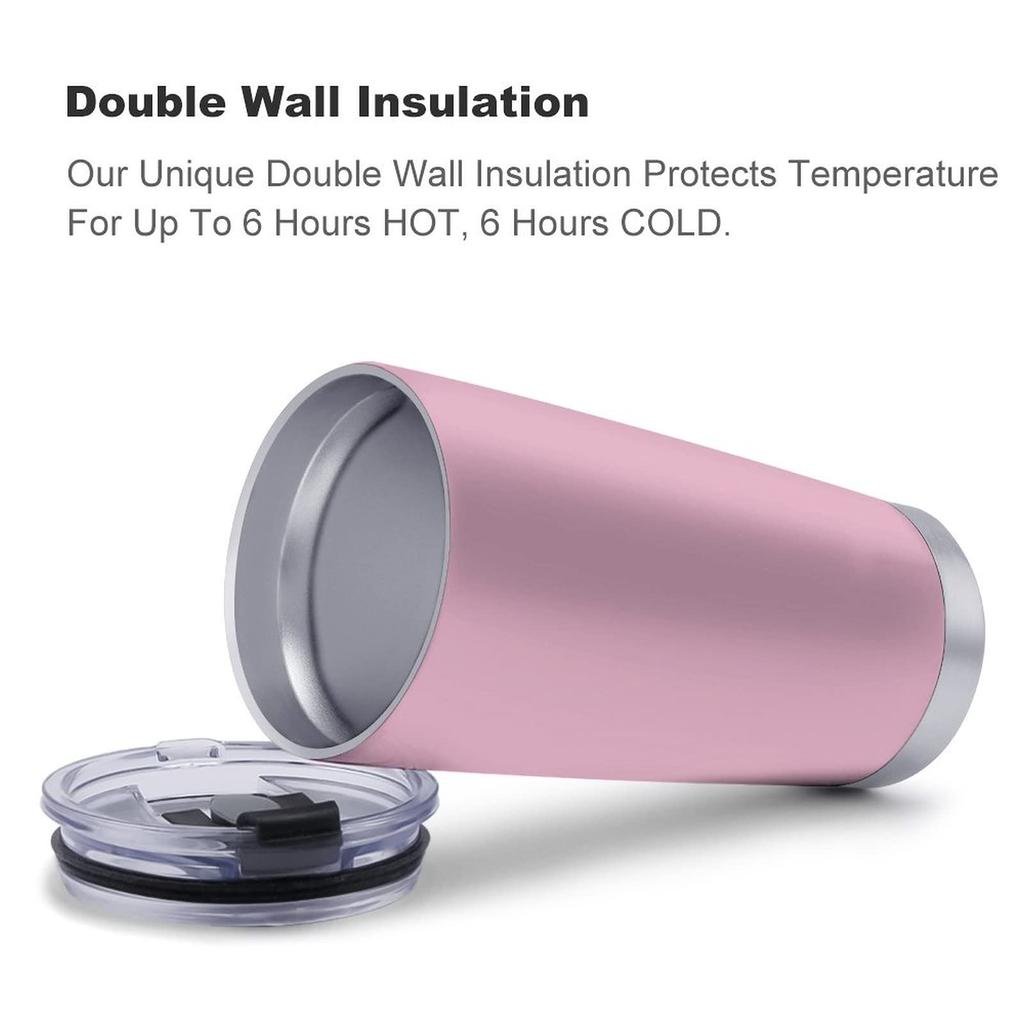 600ml Stainless Steel Coffee CupMug, Perfect for Convenience Stores, Tumblers, Cafe Mug, Portable Mug, with Lid, Keeps Hot or Cold, Vacuum Insulated,