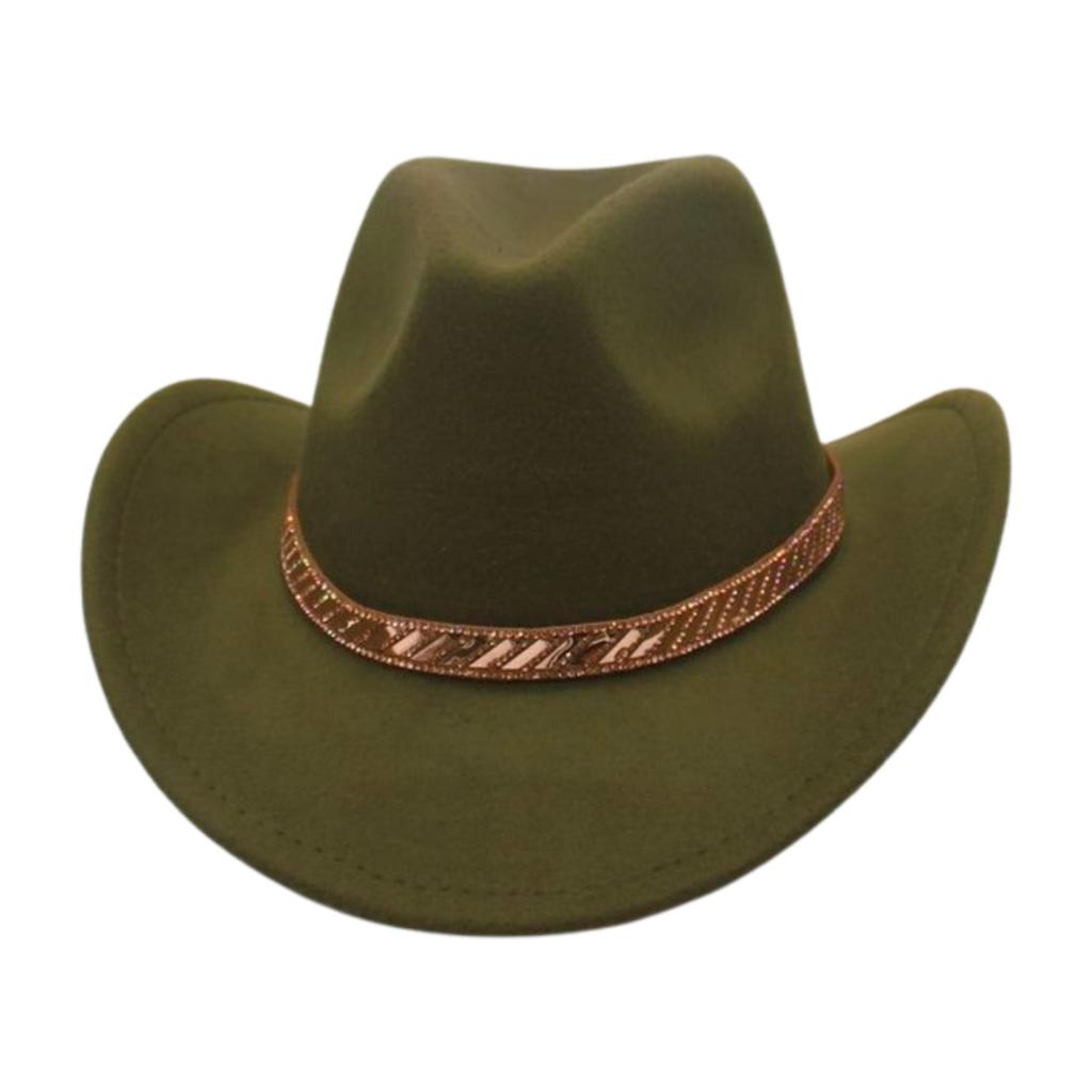 Cowboyhut Premium-Gefühl Ethnischer Stil Urlaubsreise Winddicht Bühnenrequisiten Zylinder Große Krempe Westlicher Filzhut