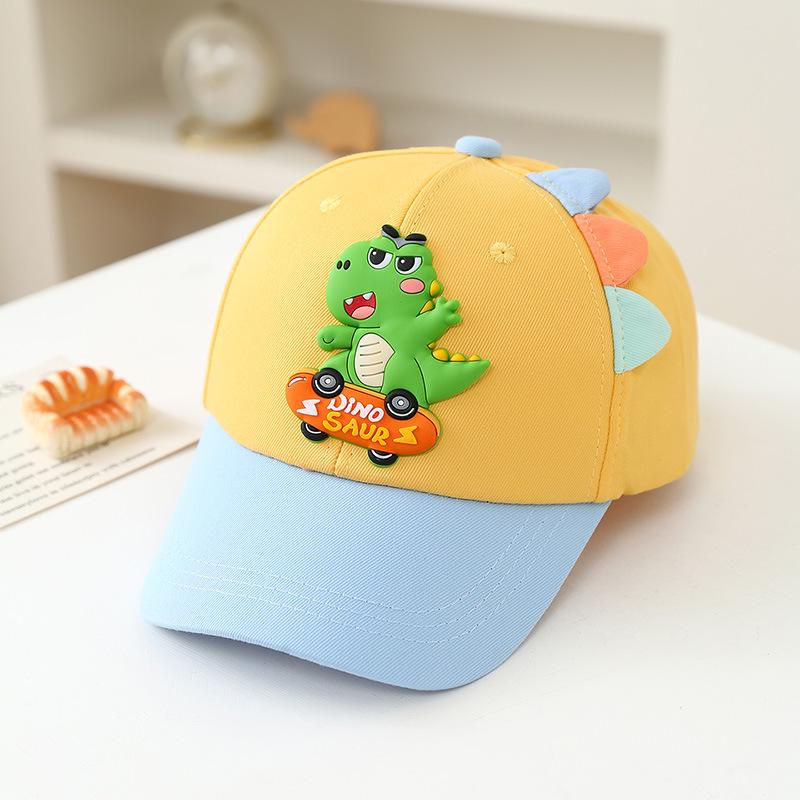 Children's Dino Cartoon Baseball Cap - Cute Duckbill Hat for Boys & Girls, Spring Sun Protection for Outdoor Play