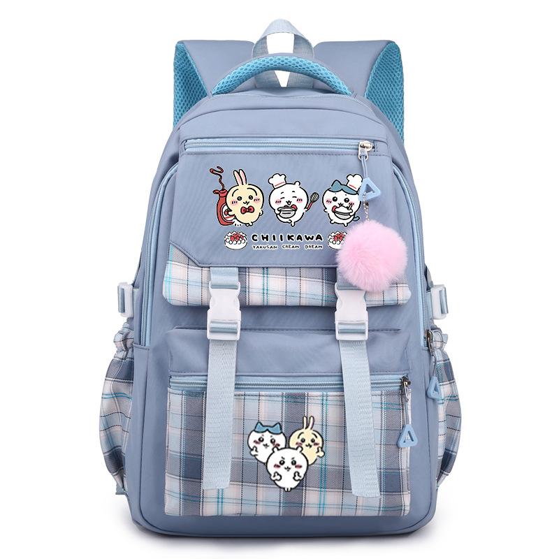 Jiikawa Wow School Bag New Chiikawa Girls Backpack for Primary and Secondary School Students Cute College Style Backpack