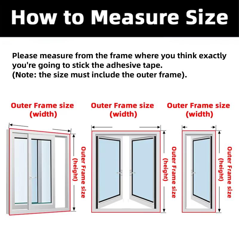Window Insulation Film Transparent Windproof Waterproof PEVA Self-Adhesive Warm Windows Energy-saving Film Screen Window Curtain