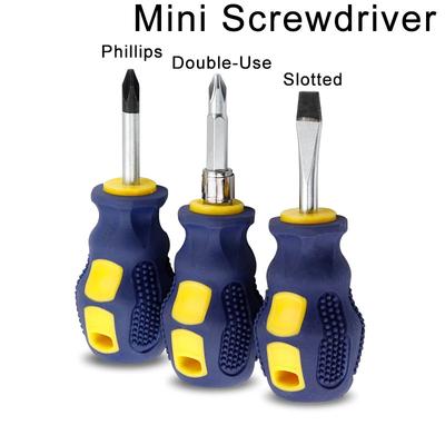 Schlitzschraubendreher-Set, Mini-Schraubendreher mit kleinem, tragbarem Rettichkopf, Kreuzschlitzschraubendreher, manuelle Hardware-Tools