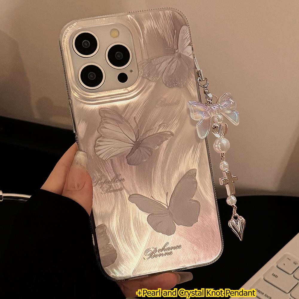 Feathered Pink Butterfly Case for IPhone 17 Pro Max, IPhone 16 Pendant, High-quality Phone Case 17promax