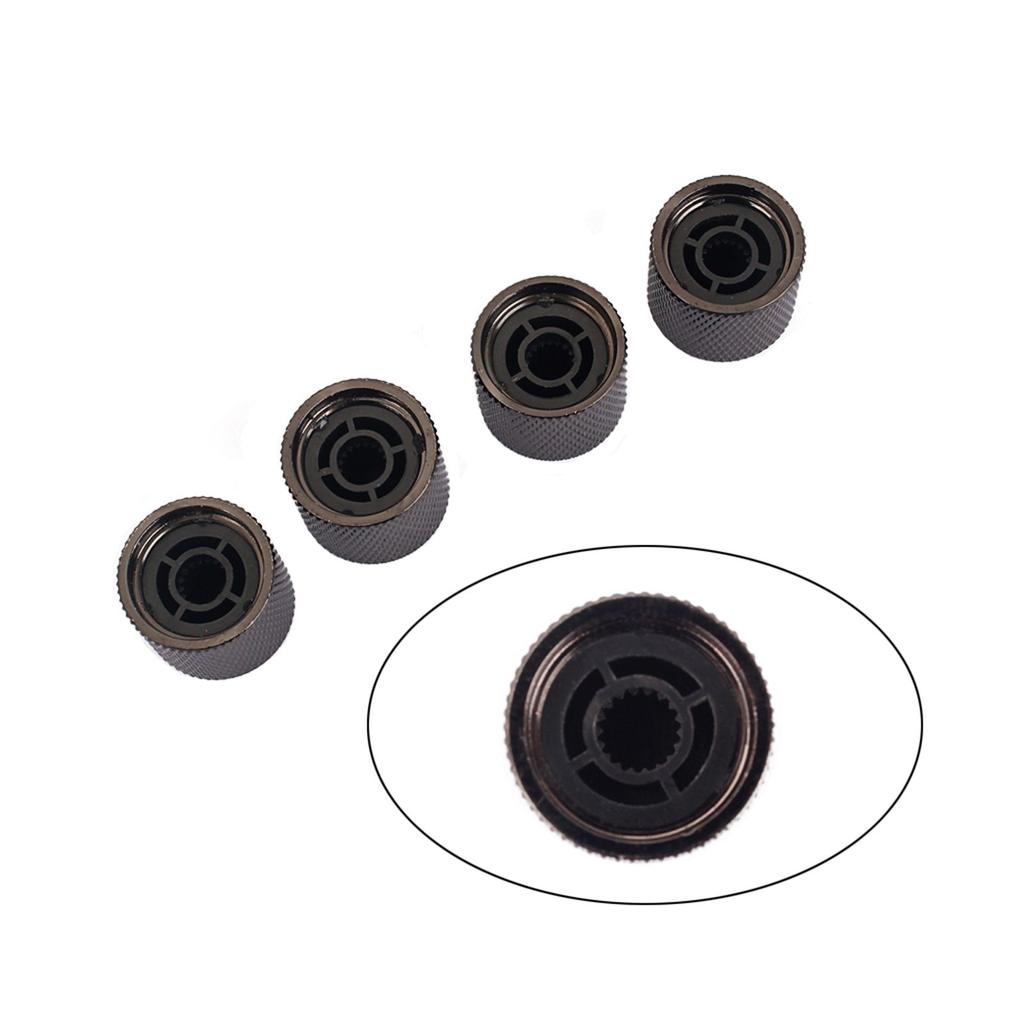 4Pcs Nonslip Guitar Potentiometer Control Knobs Replacement Volumes Tone Dome Top Knobs for Electric Guitar & Bass Part