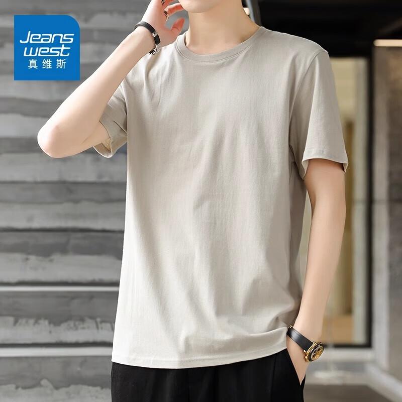 Jeanswest Men s Heavyweight Cotton Short-Sleeve T-Shirt 2XL хаки