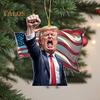 7Pcs Funny Character Pendants Christmas Ornaments with Lanyard Easy To Hang Xmas Tree Pendants Rearview Mirror Decor