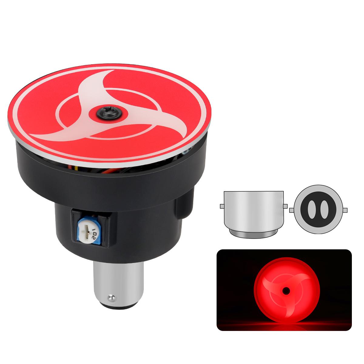 

1157 Motorcycle Brake Light Wheel Eyes Rotating Rainbow Flashing Tail Light Auxiliary Bulb Anime Thememodification Accessories