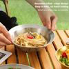 Stainless steel cutlery set plates and bowls camping set for home use | Camping, hiking, beach, outdoor use