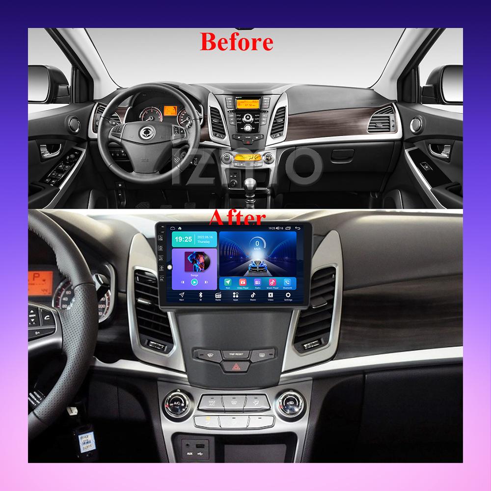 2 DIN Android Carplay Car Radio For SsangYong Korando 3 Actyon 2 2013-2017 Multimedia Player Head Unit Stereo GPS Navigation BT WIFI 2+32GB