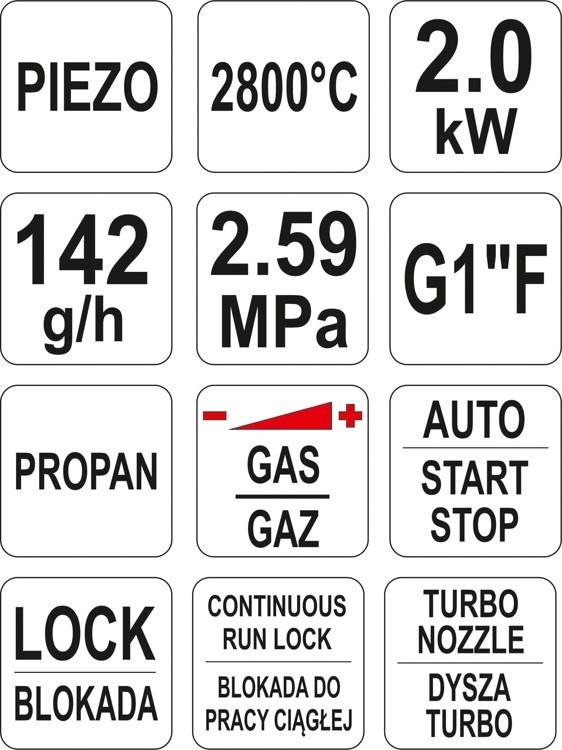YT-36715 YATO TURBO GAS BURNER