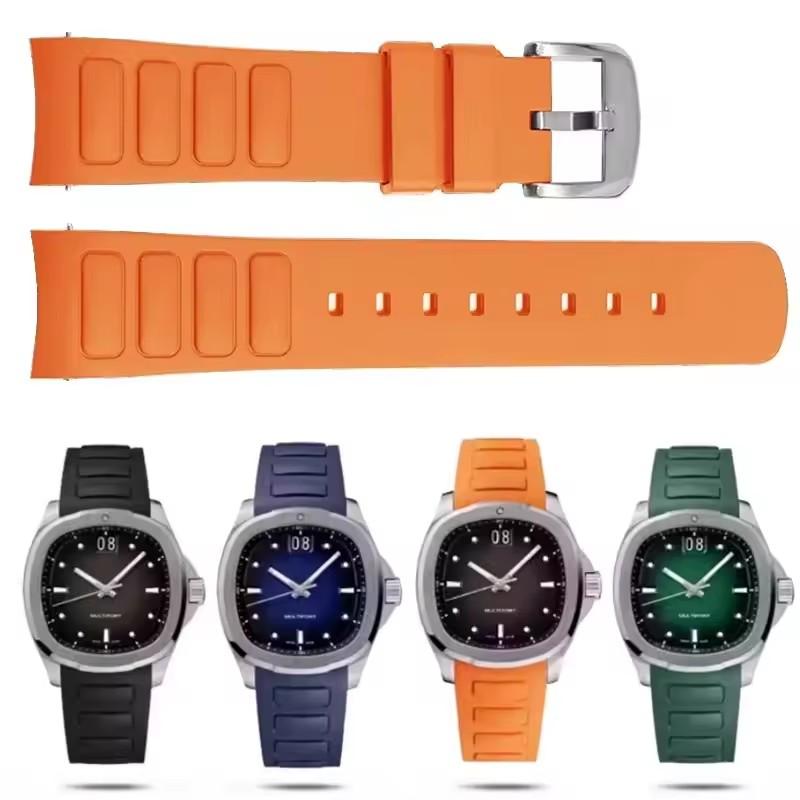 For Mido Multifort TV M049.526 Waterproof Rubber Watch Strap 22mm M049 Curved Interface Silicone Watch Accessories Band