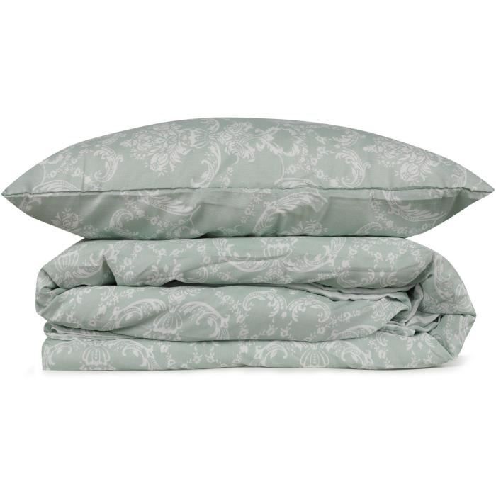 Bedding Set - 1 Duvet Cover 220 X 240 Cm + 2 Pillowcases 60 X 60 Cm - 65% Cotton, 35% Polyester - Green
