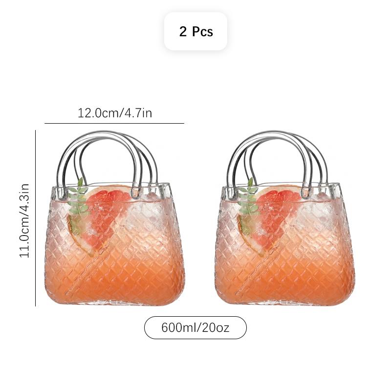 Funny Cocktail Glasses Cups Creative Diamond Handbag Glass Cup Party Cold Drink Cup Juice Glass Cups Restaurants Tools